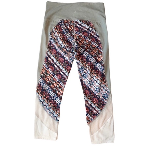 Athleta Nomad Salutation Mesh Printed Leggings S - Picture 3 of 5